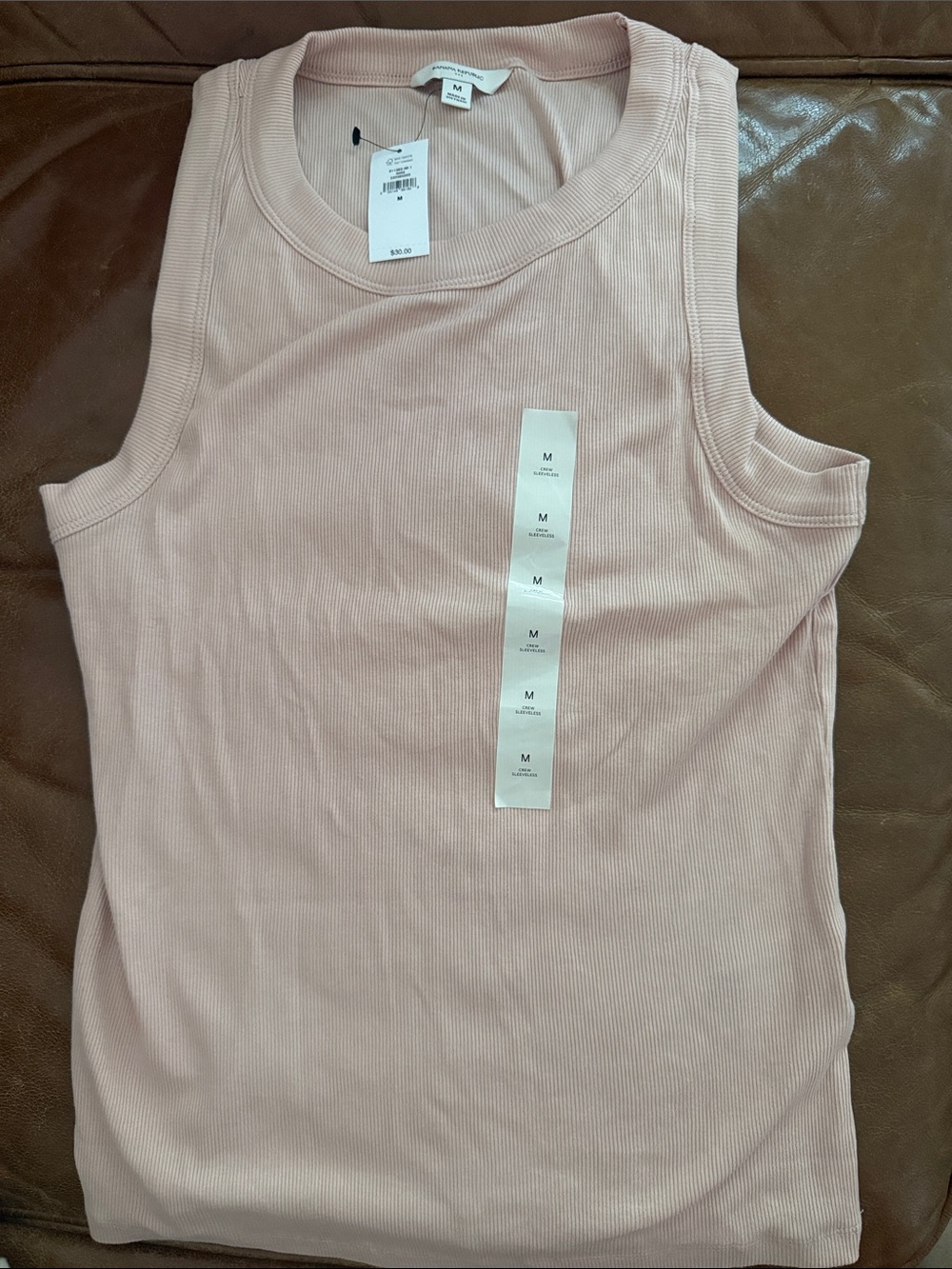 Banana Republic ribbed tank Top - Pale Pink, M